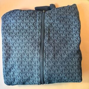 Michael Kors Navy Signature MK Logo Zip Hoodie Men’s Small